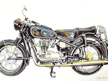 Painting of motorcycle