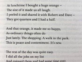"The Orange" by Wendy Cope