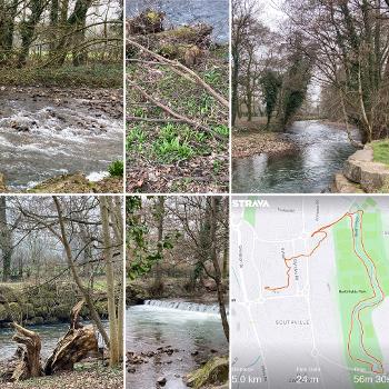 5 riverside scenes and a Strava stats map. 