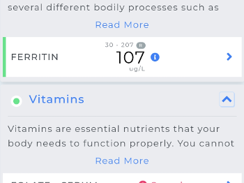 Vitamin results 