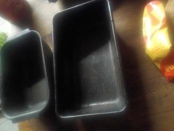 Small bread tin compared to bigger