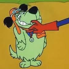 Muttley from Dastardly and Muttley receives a medal.