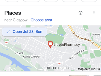 Pharmacy open in Glasgow