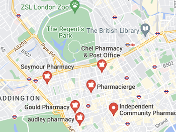 Regent’s Park independent pharmacies google map search