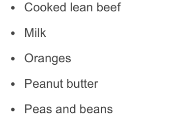 Potassium foods