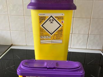 Yellow with purple lid as Toxic