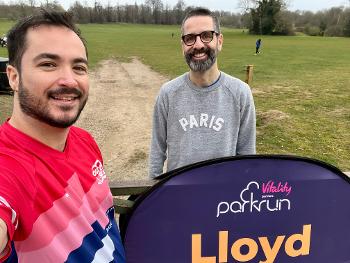 Luis and I at Lloyd parkrun