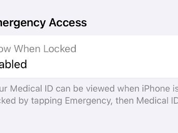 Screenshot of medical is screen on iPhone 