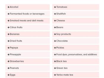 List if high histamine foods