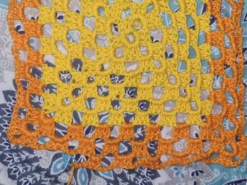 Crocheted blanket 