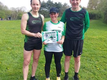My 25th park run - me with coaches. 