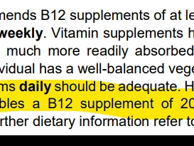 Screenshot of NHS Scotland guidelines for treating B12 deficiency with misinformation.
