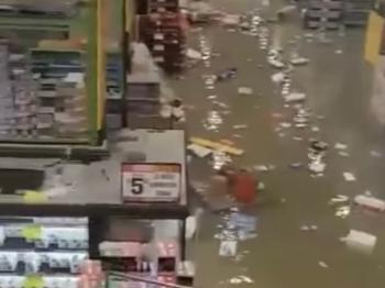 Big box store ruined from flood in Auckland 
