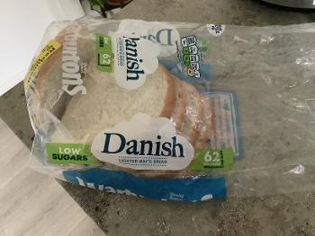 Danish white bread 62 calories a slice, low sugar