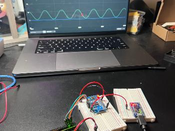 250hz sine wave from Arduino