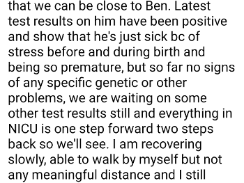 Zoe and Ben update