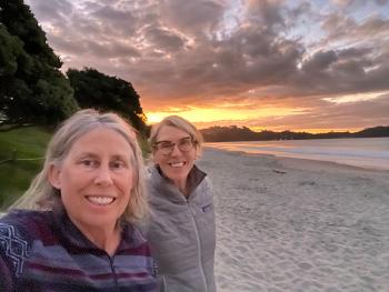Cindy and I on our last night in nz 