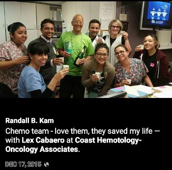 15th and last Chemo with Vora and staff 