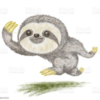 Happy sloth running!