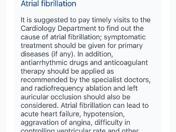 Ectopic rhythm description on Wellue ECG device.