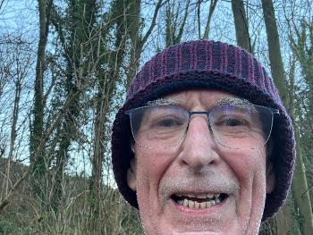 New running hat on head of older runner 🙂