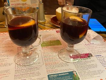 2glasses of mulled wine 