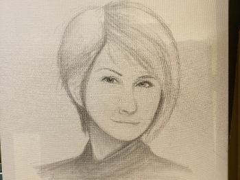 Drawing of woman nose changed 