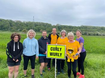 Parkrunners at the Curly Wurly