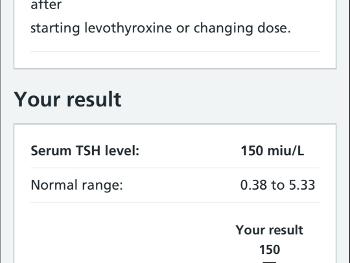 His test results 