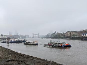 View of the River Thames and Tower Bridge.