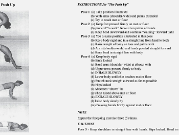 Instructions for The Push Up from Return to Life by Joseph Pilates
