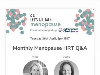Poster for menopause and hrt Q&A on Instagram 