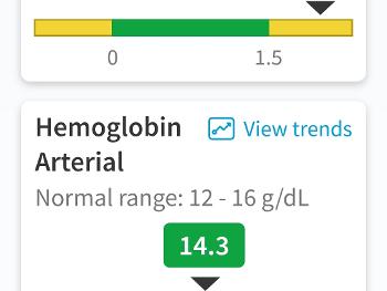 Arterial hemoglobin 