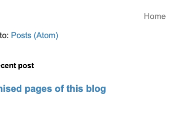 Screenshot of Subscription option of helvella's blog