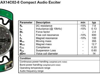 TECTONIC TEAX14C02-8 Audio Exciter