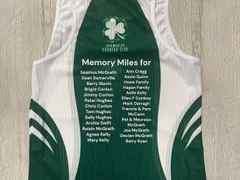 My top showing names of people I ran in memory of