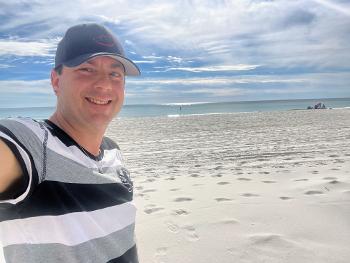Me at Pensacola beach in Florida with an honest true smile. 