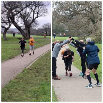 Finish of my pals 400th parkrun! 😊