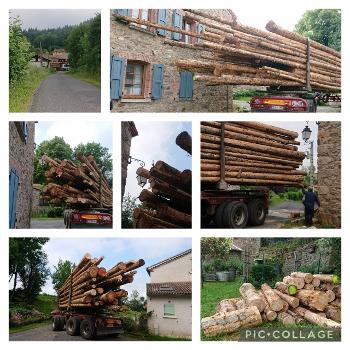 This is what happens when a logging truck gets stuck on a sharp bend in rural France.