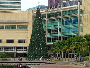 Outside Suria shopping mall in Kuala Lumpur
