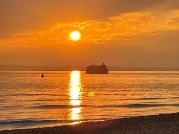 Sunset by the sea