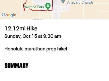 Map my run of 12 miler