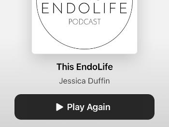 This is a screenshot of a Podcast for The Endo Life with Jessica Dudffin.