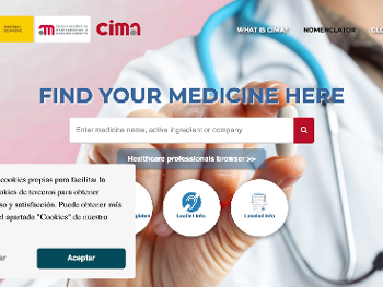 Screenshot of CIMA site