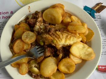 Shepherds pie AND sauted potatoes..