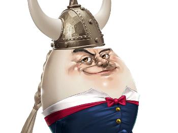 Humpty Dumpty in a viking hat