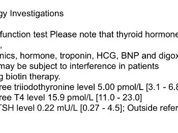 Latest thyroid results
