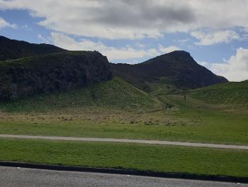 Photo of Arthur's Seat - site of the EMF 5k. 