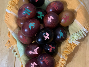 Coloured Easter Eggs
