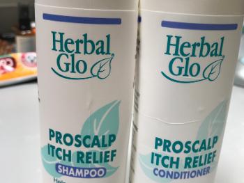 HerbalGlo proscalp shampoo and conditioner.